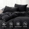 imageBedsure King Size Sheets Set  4 Pieces Soft King Sheets  Breathable ampamp Cooling  Hotel Luxury  Easy Care Polyester Microfiber Bedding for Women Men Dusty Pink04  Black