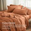 imageBedsure King Size Sheets Set  4 Pieces Soft King Sheets  Breathable ampamp Cooling  Hotel Luxury  Easy Care Polyester Microfiber Bedding for Women Men Dusty Pink23  Terracotta