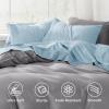 imageBedsure King Size Sheets Set  4 Pieces Soft King Sheets  Breathable ampamp Cooling  Hotel Luxury  Easy Care Polyester Microfiber Bedding for Women Men Dusty Pink15  Light Blue