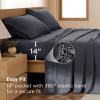 imageBedsure King Size Sheets Set  4 Pieces Soft King Sheets  Breathable ampamp Cooling  Hotel Luxury  Easy Care Polyester Microfiber Bedding for Women Men Dusty Pink01  Dark Grey