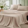 imageBedsure King Size Sheets Set  4 Pieces Soft King Sheets  Breathable ampamp Cooling  Hotel Luxury  Easy Care Polyester Microfiber Bedding for Women Men Dusty Pink10  Beige