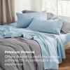 imageBedsure King Size Sheets Set  4 Pieces Soft King Sheets  Breathable ampamp Cooling  Hotel Luxury  Easy Care Polyester Microfiber Bedding for Women Men Dusty Pink15  Light Blue