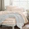imageBedsure King Size Sheets Set  4 Pieces Soft King Sheets  Breathable ampamp Cooling  Hotel Luxury  Easy Care Polyester Microfiber Bedding for Women Men Dusty Pink08  Light Beige
