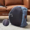 imageBedsure Dog Bed for Medium Dogs  Round Washable Medium Pet Bed AntiSlip Donut Fluffy Plush Indoor Fur Cat Bed 28 inches CamelArctic Blue