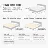 imageBedsure Duvet Insert Lightweight Comforter Quilted Cooling Duvet Insert Ultra Soft Down Alternative Comforter with Corner Tabs Queen Light Grey88x88White