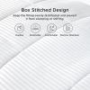 imageBedsure Duvet Insert Lightweight Comforter Quilted Cooling Duvet Insert Ultra Soft Down Alternative Comforter with Corner Tabs Queen Light Grey88x88White