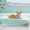 imageBedsure Premium Cooling Blanket for Large Dog  QMAXgt05 Breathable Summer Washable Cold Pet Mat Soft Durable Self Cooling Dog Mat for Hot Weather Turquoise Green 40x50Turquoise Green