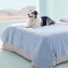imageBedsure Premium Cooling Blanket for Large Dog  QMAXgt05 Breathable Summer Washable Cold Pet Mat Soft Durable Self Cooling Dog Mat for Hot Weather Turquoise Green 40x50Powder Blue