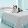 imageBedsure Premium Cooling Blanket for Large Dog  QMAXgt05 Breathable Summer Washable Cold Pet Mat Soft Durable Self Cooling Dog Mat for Hot Weather Turquoise Green 40x50Pearl Grey