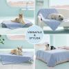 imageBedsure Premium Cooling Blanket for Large Dog  QMAXgt05 Breathable Summer Washable Cold Pet Mat Soft Durable Self Cooling Dog Mat for Hot Weather Turquoise Green 40x50Powder Blue