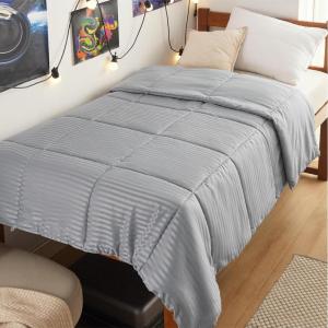 imageBedsure Duvet Insert Lightweight Comforter Quilted Cooling Duvet Insert Ultra Soft Down Alternative Comforter with Corner Tabs Queen Light Grey88x88Light Grey