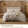imageBedsure 100 Linen Duvet Cover King Size Washed 170 GMS European FlaxLinen Soft 3pcs Bedding Set with Button Closure for Farmhouse Natural Texture Breathable for Hot Sleeper Grey KingLinen No Comforter