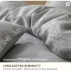 imageBedsure 100 Linen Duvet Cover King Size Washed 170 GMS European FlaxLinen Soft 3pcs Bedding Set with Button Closure for Farmhouse Natural Texture Breathable for Hot Sleeper Grey KingNorthern Droplet Grey No Comforter