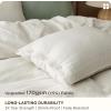 imageBedsure 100 Linen Duvet Cover King Size Washed 170 GMS European FlaxLinen Soft 3pcs Bedding Set with Button Closure for Farmhouse Natural Texture Breathable for Hot Sleeper Grey KingWhite No Comforter
