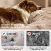 imageBedsure Calming Dog Beds Large Sized Dog  36in Donut Washable Large Pet BedAntiSlip Removable Cover420GSM Round AntiAnxiety Fluffy Plush Faux Fur Bed Fits up to 80 lbs PetsPlus VersionCamel