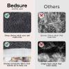 imageBedsure Calming Dog Beds Large Sized Dog  36in Donut Washable Large Pet BedAntiSlip Removable Cover420GSM Round AntiAnxiety Fluffy Plush Faux Fur Bed Fits up to 80 lbs PetsPlus VersionDark Grey