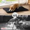 imageBedsure Chew Proof Dog Bed Large Sized Dog  Chew Resistant Dog Crate Pad Machine Washable Durable Kennel Mat for Chewers with Reinforced Corners Black 35x22 inLCrate 35L x 22W x 1Th