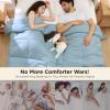 imageBedsure Comforter Duvet Insert  Quilted Comforters Queen Size All Season Duvet GentleSoft Down Alternative Bedding with 8 Tabs Gifts for WomenMen White Queen 88 x 88 InchesLight Spa Blue