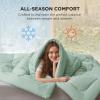 imageBedsure Comforter Duvet Insert  Quilted Comforters Queen Size All Season Duvet GentleSoft Down Alternative Bedding with 8 Tabs Gifts for WomenMen White Queen 88 x 88 InchesSage Green