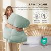 imageBedsure Comforter Duvet Insert  Quilted Comforters Queen Size All Season Duvet GentleSoft Down Alternative Bedding with 8 Tabs Gifts for WomenMen White Queen 88 x 88 InchesSage Green