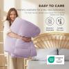 imageBedsure Comforter Duvet Insert  Quilted Comforters Queen Size All Season Duvet GentleSoft Down Alternative Bedding with 8 Tabs Gifts for WomenMen White Queen 88 x 88 InchesLight Purple