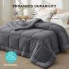imageBedsure Comforter Duvet Insert  Quilted Comforters Queen Size All Season Duvet GentleSoft Down Alternative Bedding with 8 Tabs Gifts for WomenMen White Queen 88 x 88 InchesGrey