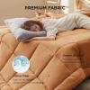 imageBedsure Comforter Duvet Insert  Quilted Comforters Queen Size All Season Duvet GentleSoft Down Alternative Bedding with 8 Tabs Gifts for WomenMen White Queen 88 x 88 InchesBurnt Orange