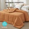 imageBedsure Comforter Duvet Insert  Quilted Comforters Queen Size All Season Duvet GentleSoft Down Alternative Bedding with 8 Tabs Gifts for WomenMen White Queen 88 x 88 InchesBurnt Orange