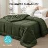 imageBedsure Comforter Duvet Insert  Quilted Comforters Queen Size All Season Duvet GentleSoft Down Alternative Bedding with 8 Tabs Gifts for WomenMen White Queen 88 x 88 InchesOlive Green