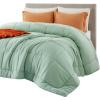 imageBedsure Comforter Duvet Insert  Quilted Comforters Queen Size All Season Duvet GentleSoft Down Alternative Bedding with 8 Tabs Gifts for WomenMen White Queen 88 x 88 InchesSage Green