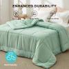 imageBedsure Comforter Duvet Insert  Quilted Comforters Queen Size All Season Duvet GentleSoft Down Alternative Bedding with 8 Tabs Gifts for WomenMen White Queen 88 x 88 InchesSage Green