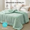 imageBedsure Comforter Duvet Insert  Quilted Comforters Queen Size All Season Duvet GentleSoft Down Alternative Bedding with 8 Tabs Gifts for WomenMen White Queen 88 x 88 InchesSage Green