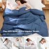 imageBedsure Comforter Duvet Insert  Quilted Comforters Queen Size All Season Duvet GentleSoft Down Alternative Bedding with 8 Tabs Gifts for WomenMen White Queen 88 x 88 InchesDark Slate Blue