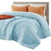 imageBedsure Comforter Duvet Insert  Quilted Comforters Queen Size All Season Duvet GentleSoft Down Alternative Bedding with 8 Tabs Gifts for WomenMen White Queen 88 x 88 InchesLight Spa Blue