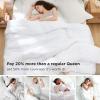 imageBedsure Comforter Duvet Insert  Quilted Comforters Queen Size All Season Duvet GentleSoft Down Alternative Bedding with 8 Tabs Gifts for WomenMen White Queen 88 x 88 InchesWhite