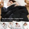 imageBedsure Comforter Duvet Insert  Quilted Comforters Queen Size All Season Duvet GentleSoft Down Alternative Bedding with 8 Tabs Gifts for WomenMen White Queen 88 x 88 InchesBlack