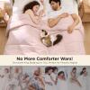 imageBedsure Comforter Duvet Insert  Quilted Comforters Queen Size All Season Duvet GentleSoft Down Alternative Bedding with 8 Tabs Gifts for WomenMen White Queen 88 x 88 InchesPink