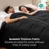 imageBedsure Comforter Duvet Insert  Quilted Comforters Queen Size All Season Duvet GentleSoft Down Alternative Bedding with 8 Tabs Gifts for WomenMen White Queen 88 x 88 InchesBlack