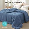 imageBedsure Comforter Duvet Insert  Quilted Comforters Queen Size All Season Duvet GentleSoft Down Alternative Bedding with 8 Tabs Gifts for WomenMen White Queen 88 x 88 InchesDark Slate Blue