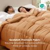 imageBedsure Comforter Duvet Insert  Quilted Comforters Queen Size All Season Duvet GentleSoft Down Alternative Bedding with 8 Tabs Gifts for WomenMen White Queen 88 x 88 InchesBurnt Orange