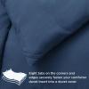 imageBedsure Comforter Duvet Insert  Quilted Comforters Queen Size All Season Duvet GentleSoft Down Alternative Bedding with 8 Tabs Gifts for WomenMen White Queen 88 x 88 InchesDark Slate Blue