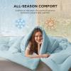 imageBedsure Comforter Duvet Insert  Quilted Comforters Queen Size All Season Duvet GentleSoft Down Alternative Bedding with 8 Tabs Gifts for WomenMen White Queen 88 x 88 InchesLight Spa Blue