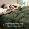 imageBedsure Comforter Duvet Insert  Quilted Comforters Queen Size All Season Duvet GentleSoft Down Alternative Bedding with 8 Tabs Gifts for WomenMen White Queen 88 x 88 InchesOlive Green