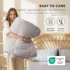 imageBedsure Comforter Duvet Insert  Quilted Comforters Queen Size All Season Duvet GentleSoft Down Alternative Bedding with 8 Tabs Gifts for WomenMen White Queen 88 x 88 InchesLight Grey