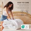 imageBedsure Comforter Duvet Insert  Quilted Comforters Queen Size All Season Duvet GentleSoft Down Alternative Bedding with 8 Tabs Gifts for WomenMen White Queen 88 x 88 InchesWhite