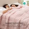imageBedsure Comforter Duvet Insert  Quilted Comforters Queen Size All Season Duvet GentleSoft Down Alternative Bedding with 8 Tabs Gifts for WomenMen White Queen 88 x 88 InchesPink