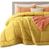 imageBedsure Comforter Duvet Insert  Quilted Comforters Queen Size All Season Duvet GentleSoft Down Alternative Bedding with 8 Tabs Gifts for WomenMen White Queen 88 x 88 InchesMustard Yellow