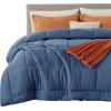 imageBedsure Comforter Duvet Insert  Quilted Comforters Queen Size All Season Duvet GentleSoft Down Alternative Bedding with 8 Tabs Gifts for WomenMen White Queen 88 x 88 InchesDark Slate Blue