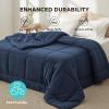 imageBedsure Comforter Duvet Insert  Quilted Comforters Queen Size All Season Duvet GentleSoft Down Alternative Bedding with 8 Tabs Gifts for WomenMen White Queen 88 x 88 InchesNavy Blue