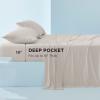 imageBedsure Cooling Sheets Queen Size Cooling Bed Sheets for Hot Sleepers Chill Cool Sheet Deep Pocket Up to 18 Inches Soft amp Breathable Queen Sheet Set 4 Pieces White03  Beige